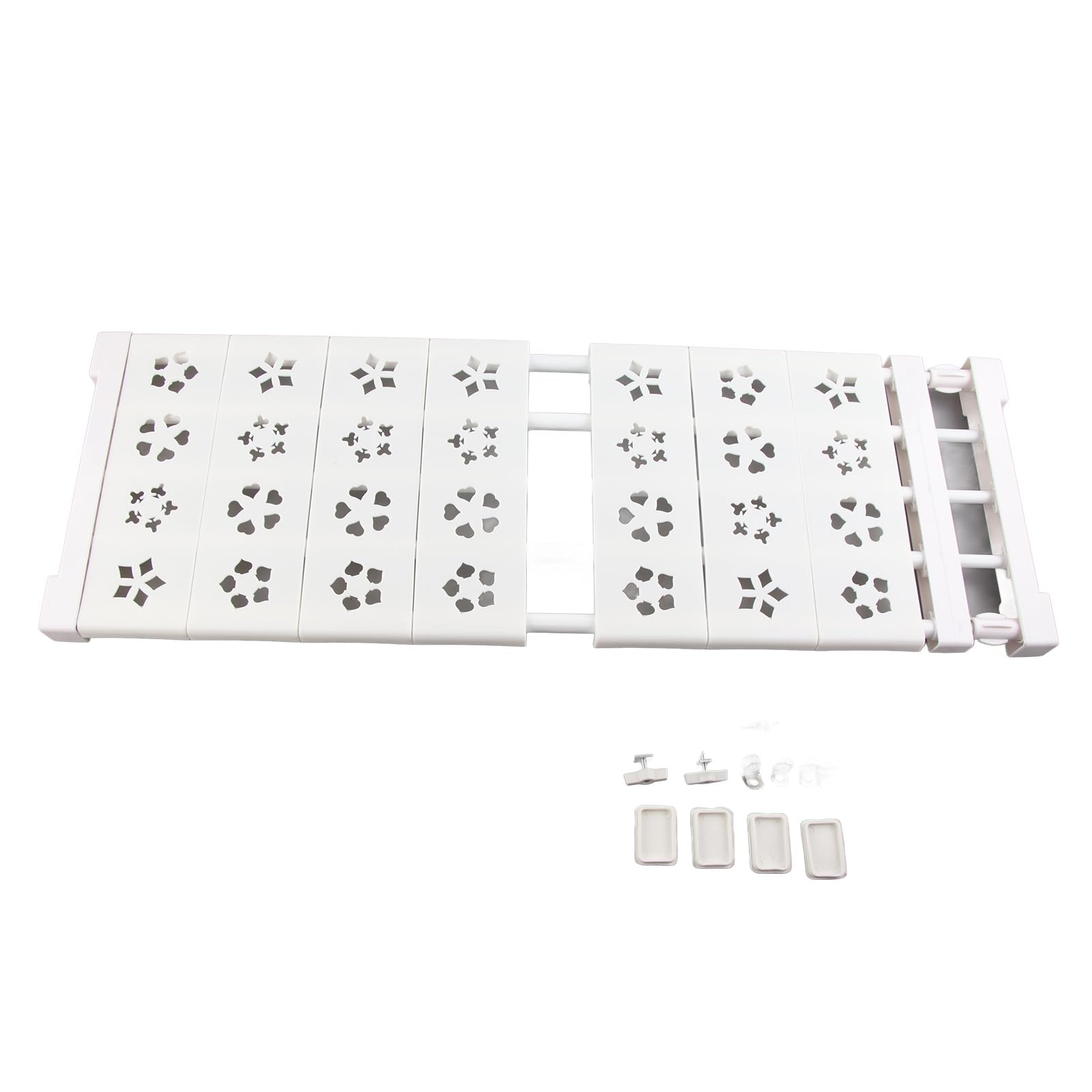 Qiilu Étagère De Tension Étagère à Tige De Tension Longueur Réglable Gain De Place Étagère De