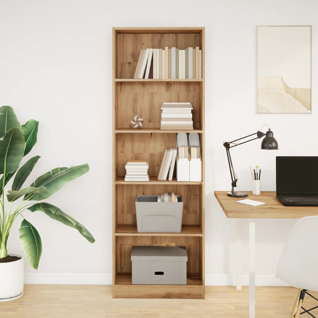 Bibliothèque pour Séjour en Bois Marron H. 24 x l. 60 x P. 24 cm - 3