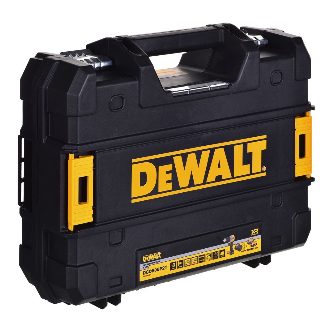 Perceuse à percussion 18V (2x5,0 Ah) en TSTAK - DEWALT DCD805P2T-QW - 7