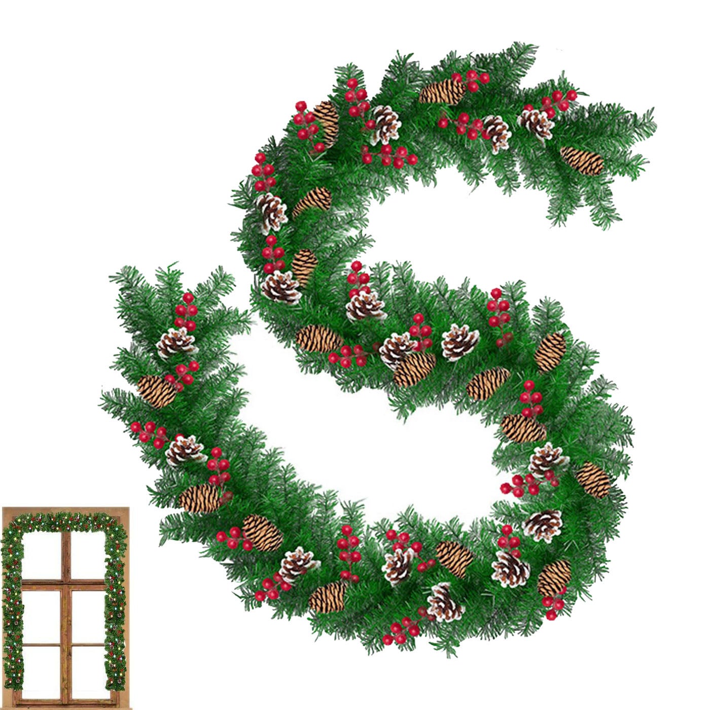 LIHAO 24 Pommes De Pin Artificielles - Décoration Noël Sapin Couronne DIY Réaliste 3.5-6 Cm