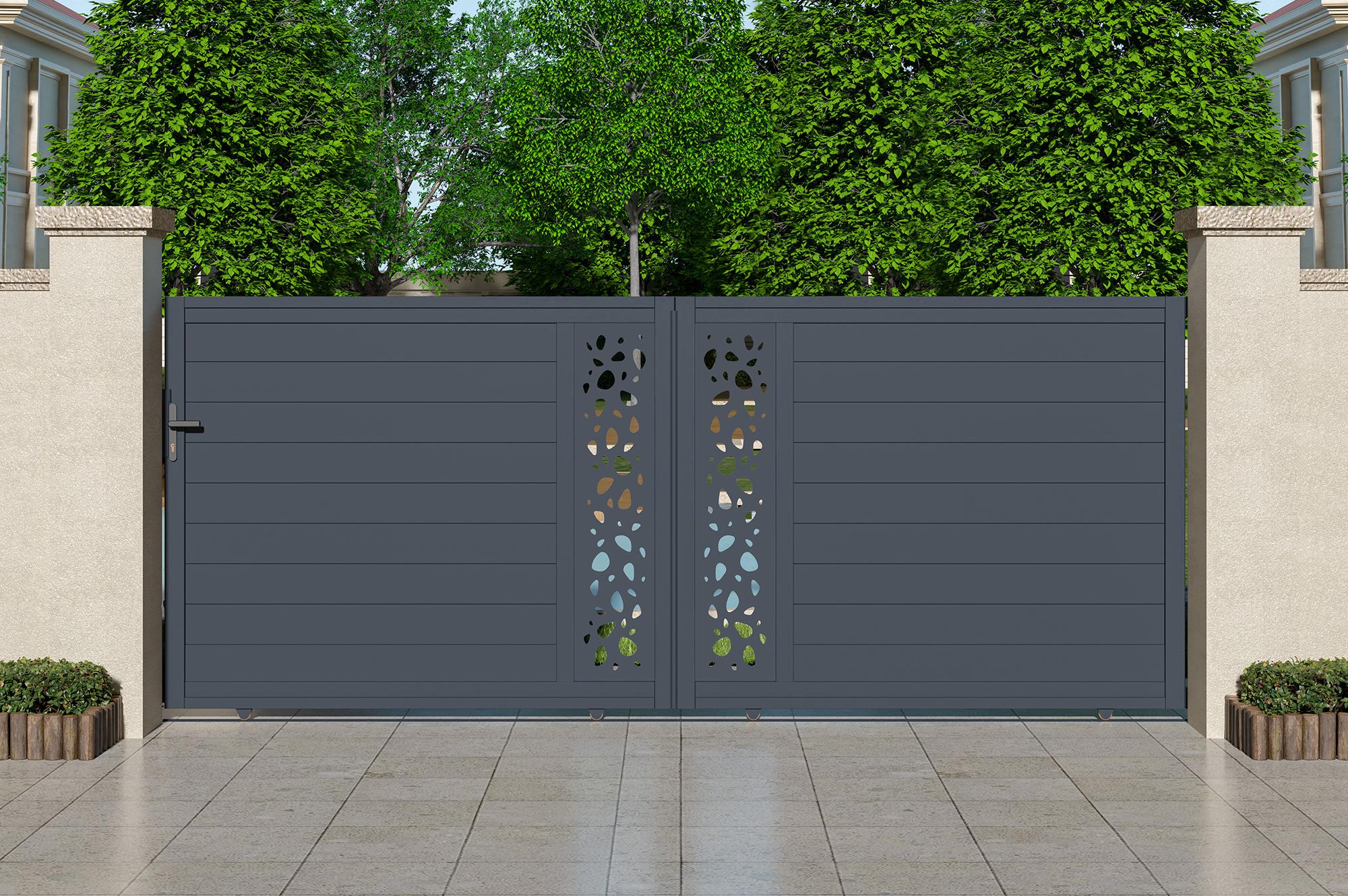 Brama przesuwna 3m SUNNY wys. 180cm szare aluminium