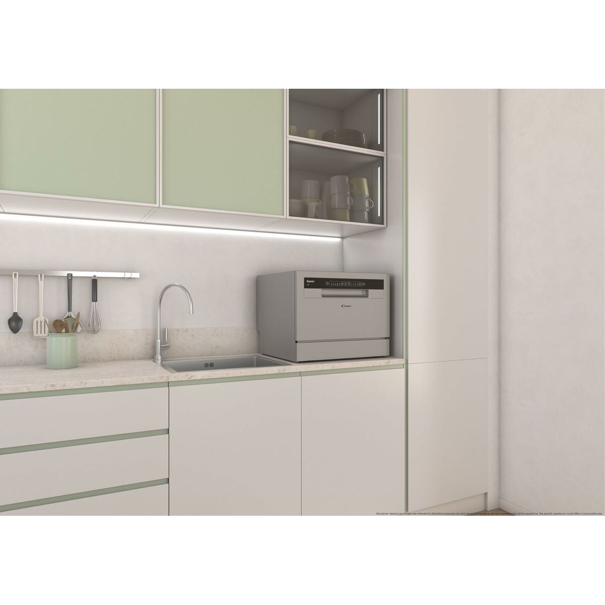 Candy RapidÓ CP 6E51LS lave-vaisselle Pose libre 6 couverts E - 8