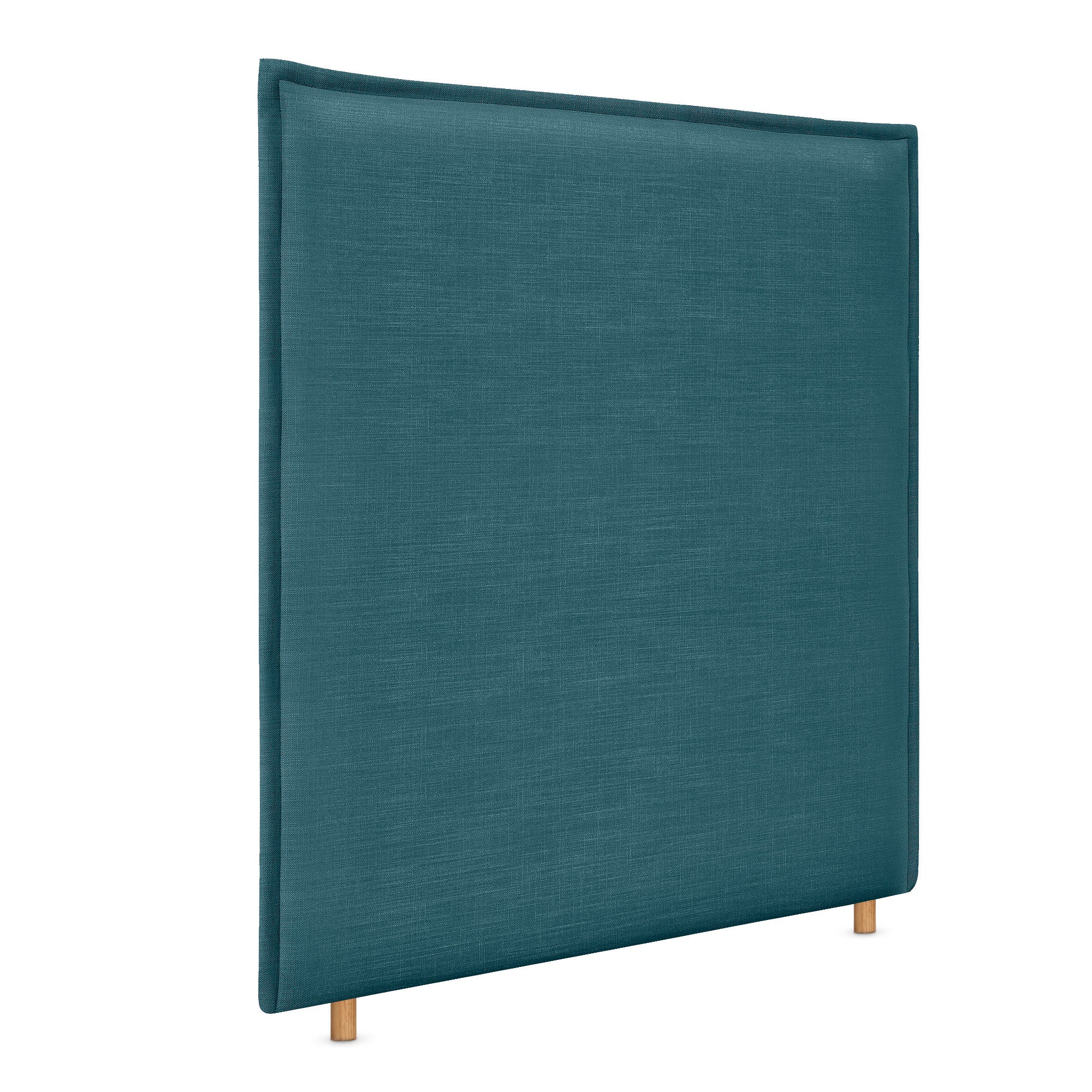 Dhome cabecero de lino natural liso con ribete hasta el suelo 110x120cm camas 105 - turquesa