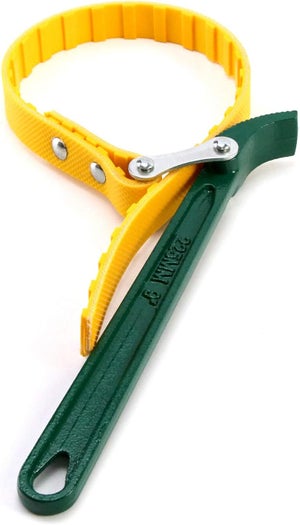 Clé à Sangle Réglable 880 Mm - Pour Filtre à Huile, Pomme De Douche, Raccords - Sangle Nylon épaisse 6 Mm - Poignée Aluminium