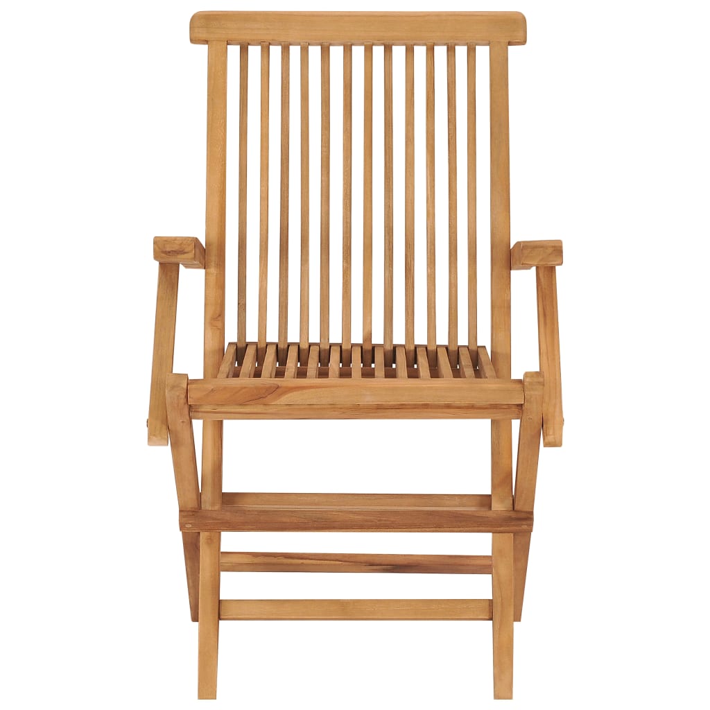 Chaises de jardin 8 pcs Bois de teck massif - 3