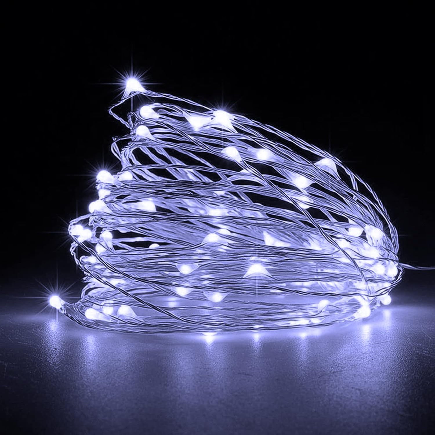 Cshare Led Stringa Luci A Batteria, 5M 50 Led Ghirlanda Catena Lucine Fata Filo Di Rame - 8