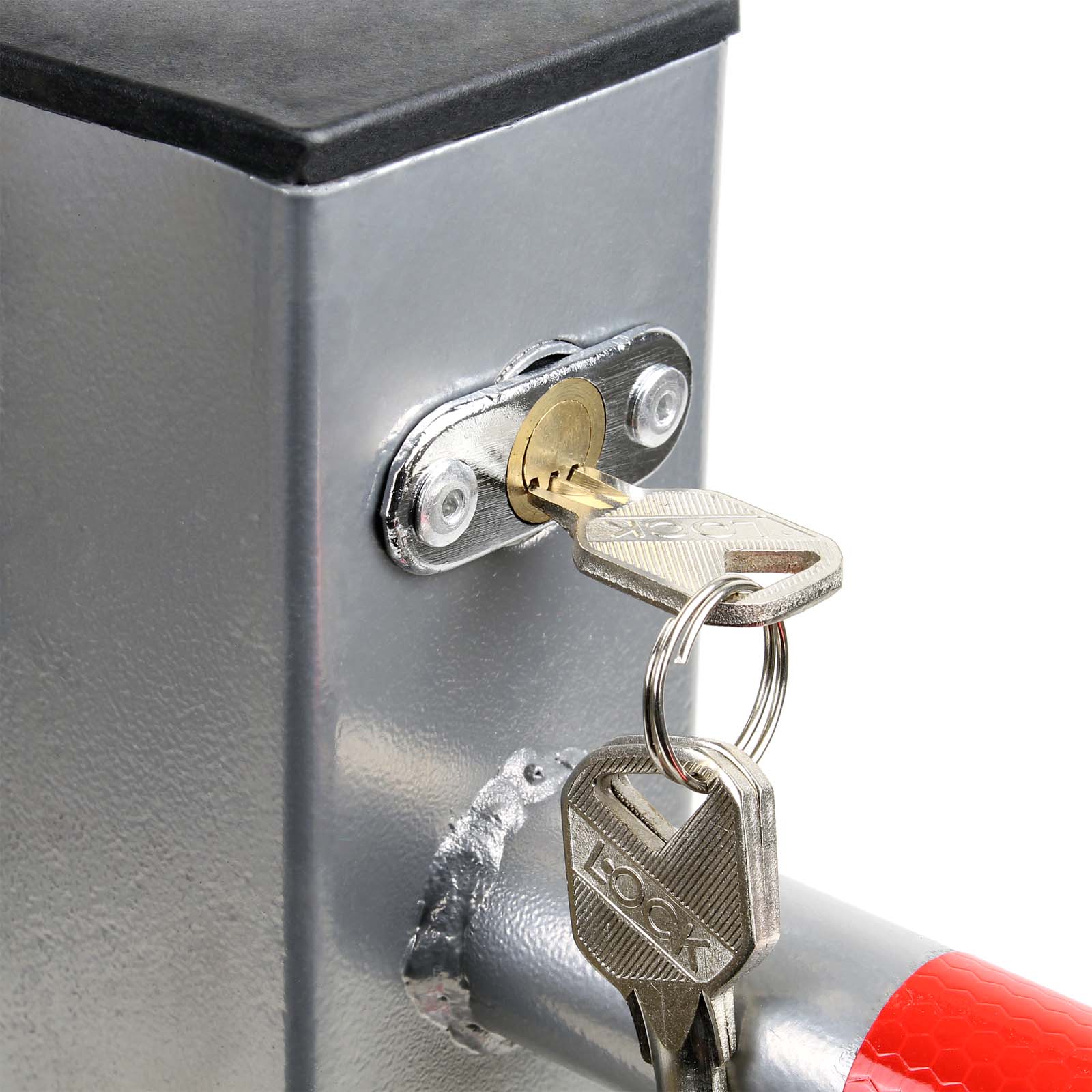 Wiltec Borne de parking rabattable – 700 x 180 x 480 mm – Couleur signalisation – en Acier – avec 3 Clés – Poteau de stationnement, Borne de sécuri... - 6