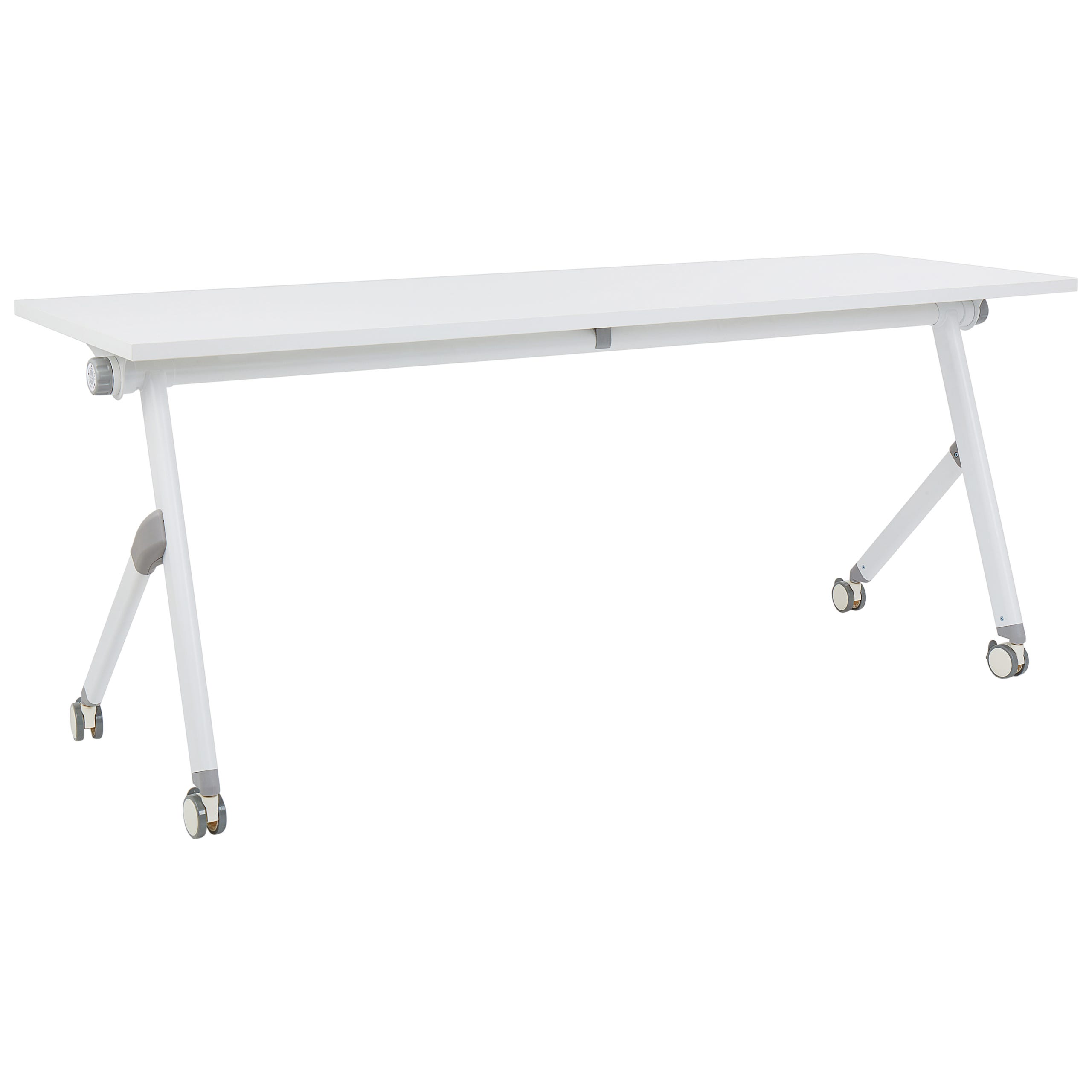 Scrivania pieghevole BENDI Bianco 180 cm 60 cm con ruote Leroy