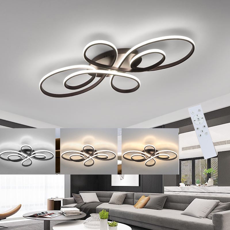 Plafonnier LED Linéaire Moderne 80-120 Cm – 3 Couleurs, Intensité Variable, Finition Noir/blanc, Pour Salon/cuisine - 4