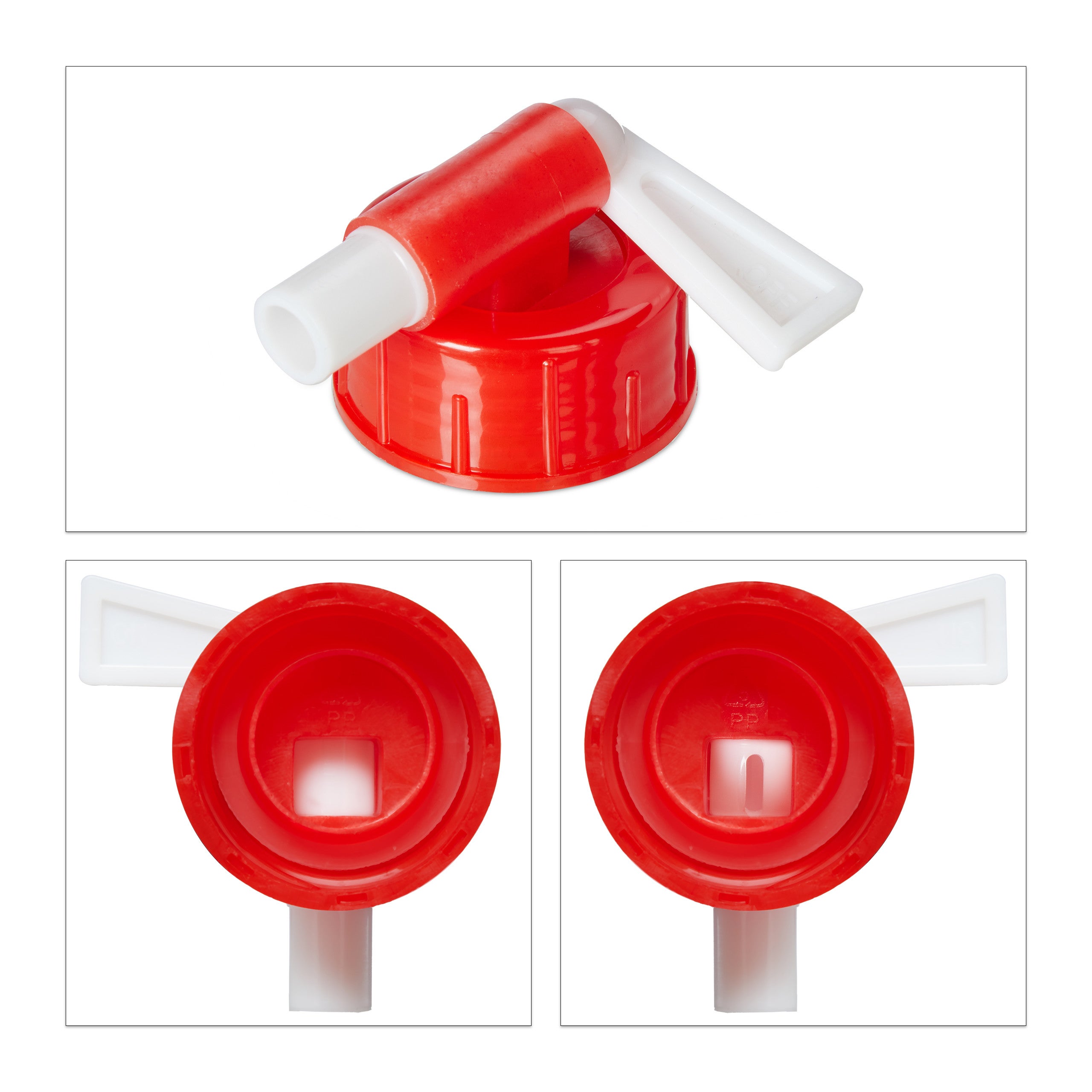 Bidons d’eau en lot de 4, 20 L, pliant, robinet, poignées, jerrycan, Plastique sans BPA, transparent, Relaxdays - 8