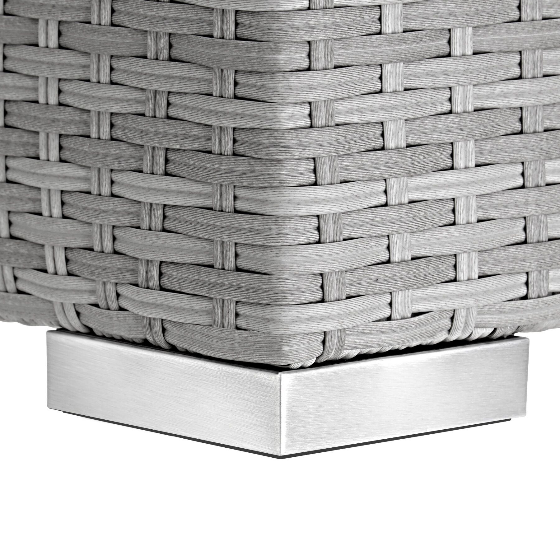 Lot de 2 bains de soleil en résine tressée et aluminium avec housse de protection TECTAKE - 5