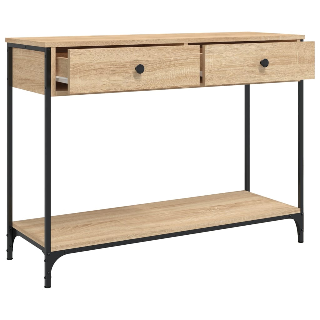 Mesa consola，Mesa de Entrada，Mesa auxiliar madera de ingeniería roble Sonoma 100x34,5x75 cm CFW70574 - 5