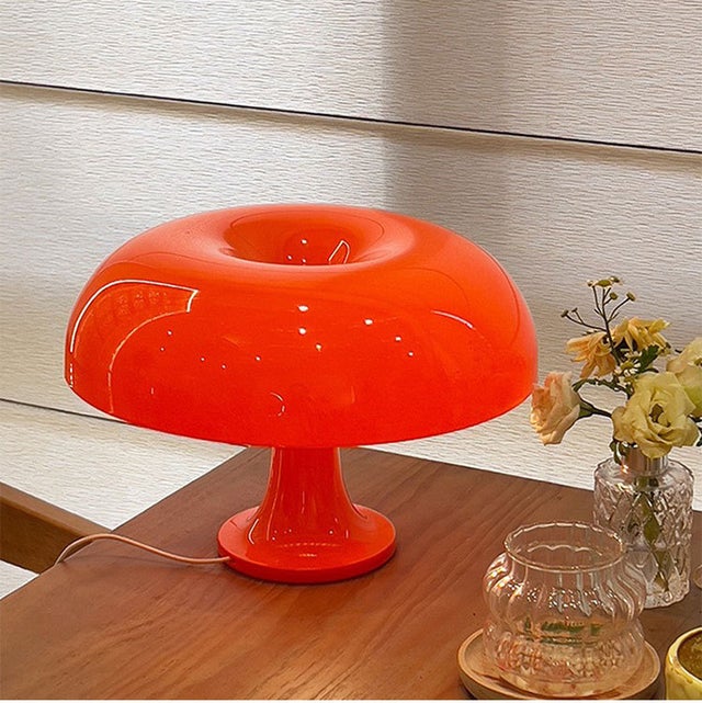 Lampe Champignon, Luminaire de Table Vintage Rétro, Veilleuse Élégante 3 Températures de Couleur, Prise USB