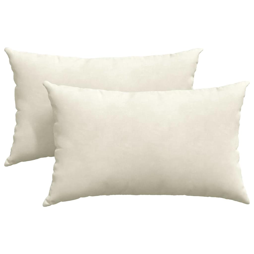 vidaXL Coussins de canapé 2 pcs Crème 50 x 30 cm - 2