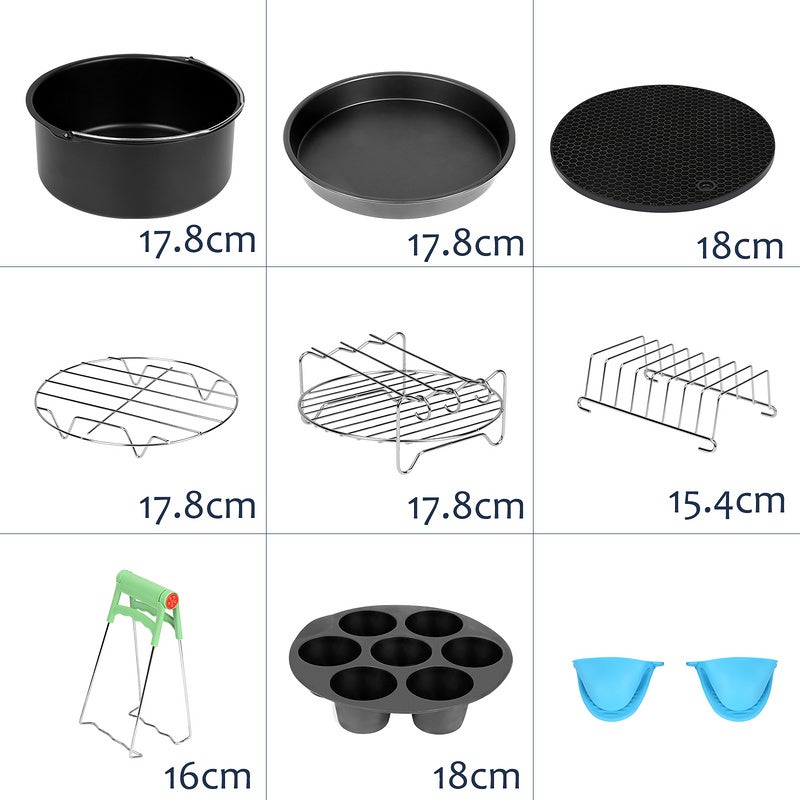 Accessori Per Friggitrice Ad Aria - Set Versatile Per Cottura, Griglie E Forme, Compatibile Con Modelli Comuni