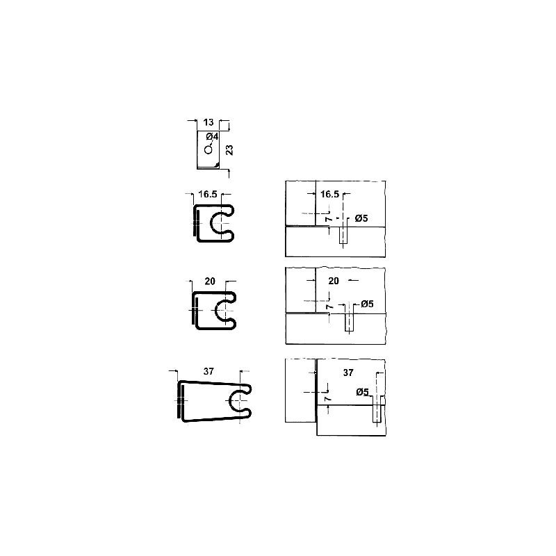 Clip d'assemblage normal 720 - Axe : 20 mm - ITAR - 2