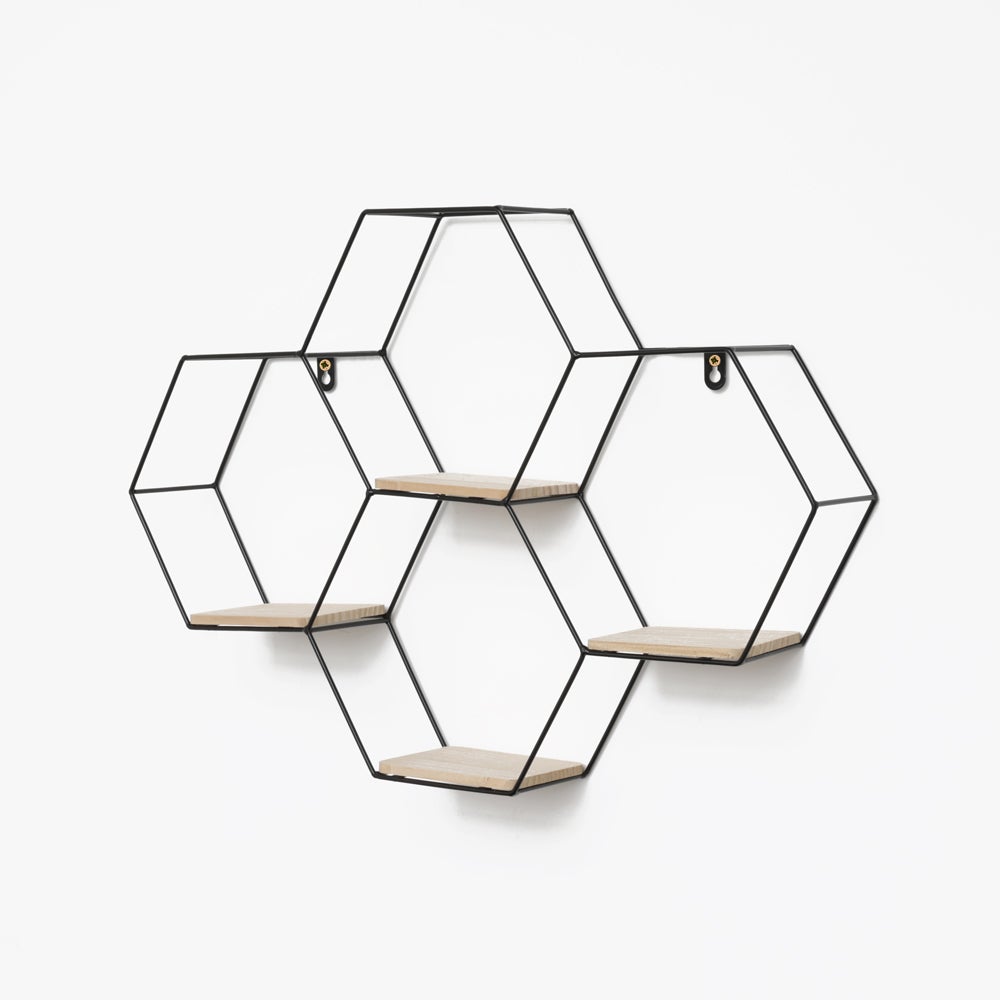 Estante de madera y metal con ganchos - CELESTE - Garage Impo