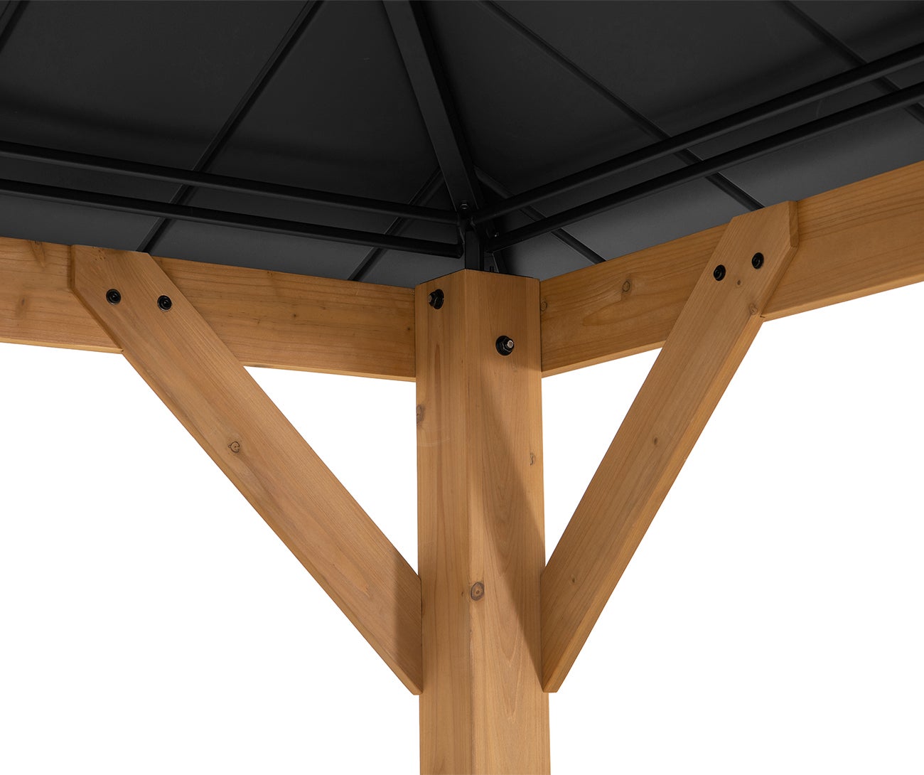 Tonnelle en bois de cèdre KAPS - 330cm x 330cm, anthracite - 4