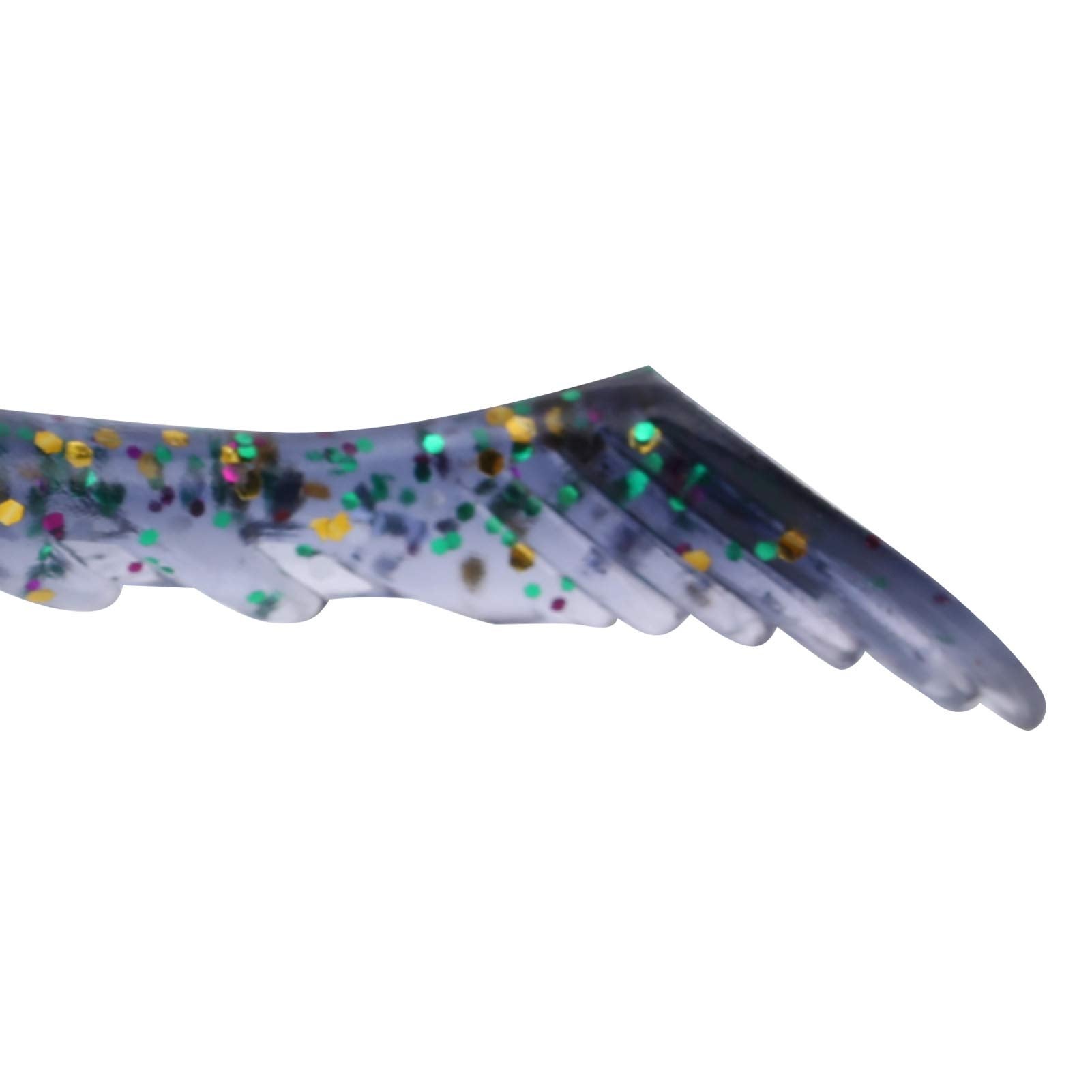 Lot De 4 Leurres Souples Phosphorescents Toyvian – Appâts Crevette Qui Brillent, En Silicone Et Acier Inoxydable, 15,5 Cm – Pour Truite Et Pêche En Eau Douce