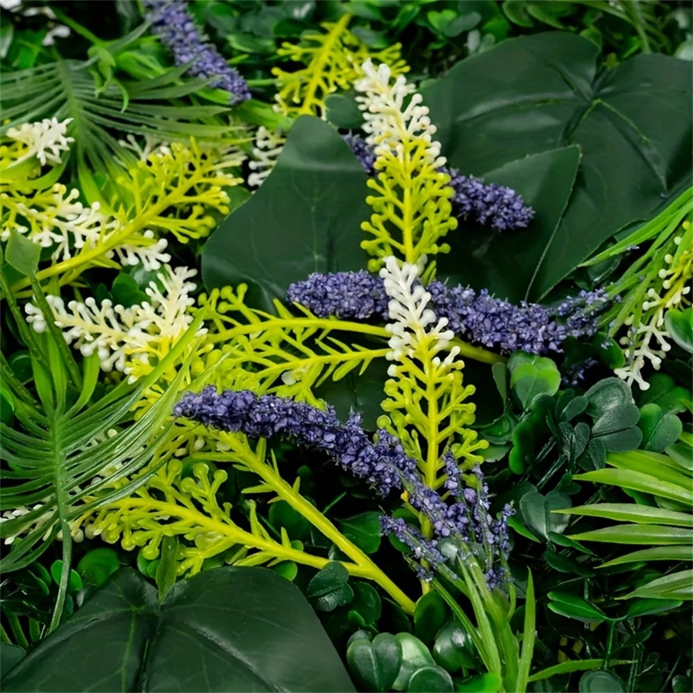 Gazon vert artificiel super naturel, décoration de clôture de jardin, mur vert intérieur et extérieur, panneau facile à installer - 6