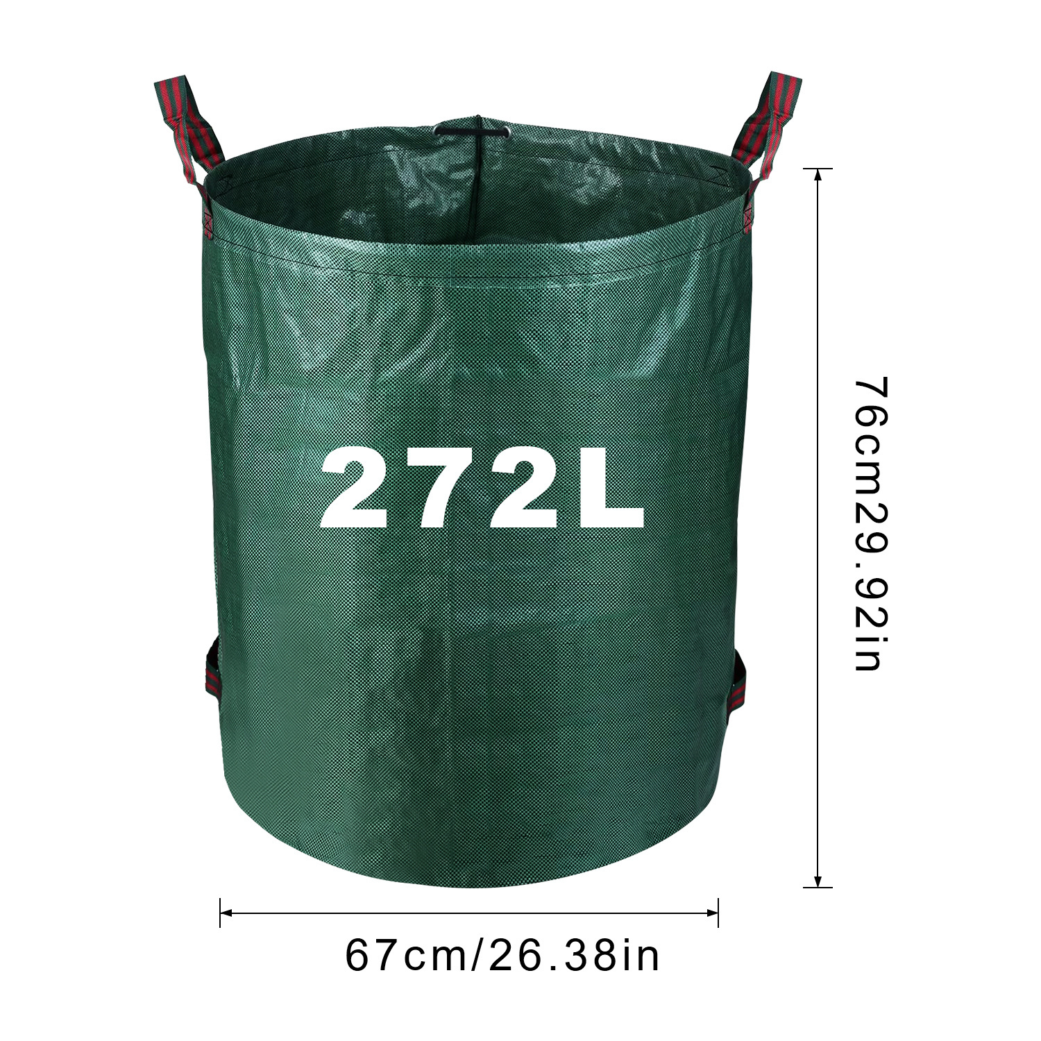 3X Sacchi Da Giardino Con Coperchio 272L Sacchi Resistenti Per Rifiuti Da Giardino Con Manici Sacco Per Foglie Morte 74079765