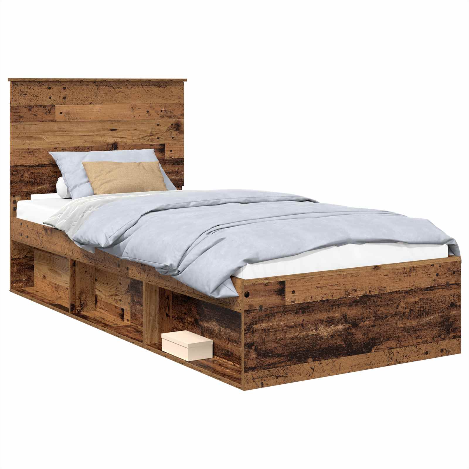 Cadre de lit Bois ancien 100 x 200 cm Bois de pin massif - 2