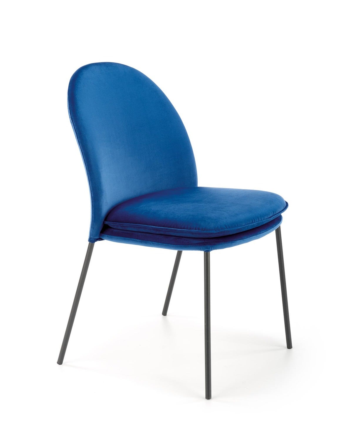Krzesło tapicerowane K443 VELVET granatowe