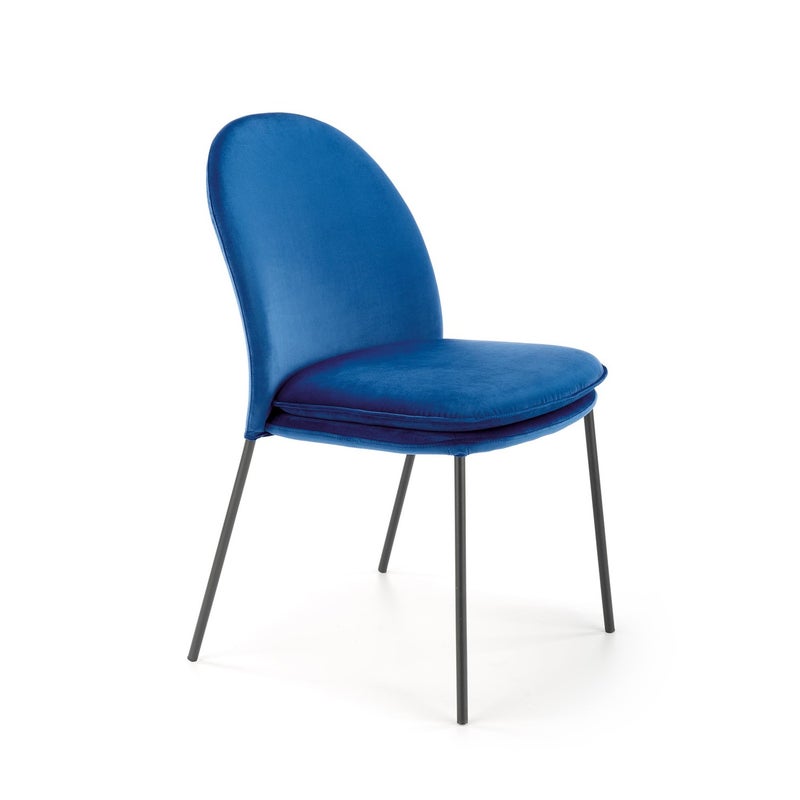 Krzesło tapicerowane K443 VELVET granatowe