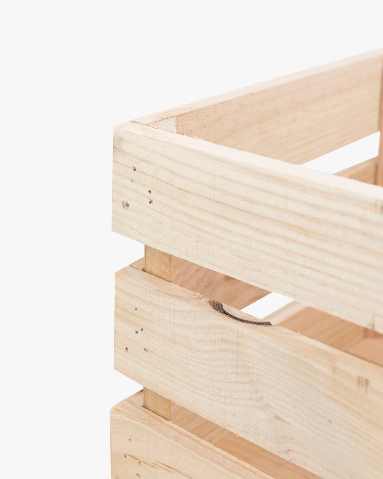 BOX - Set di 3 scatole in legno massello in tono naturale 49x30,5x25,5cm - DECOWOOD - 3