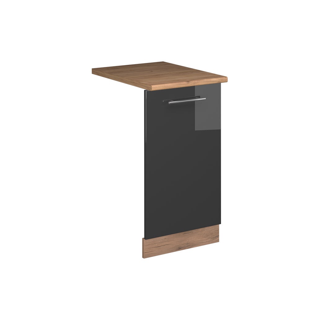 Vicco Panel przedni zmywarki Fame-Line, Antracyt wysoki połysk, 45 cm , BP Dąb