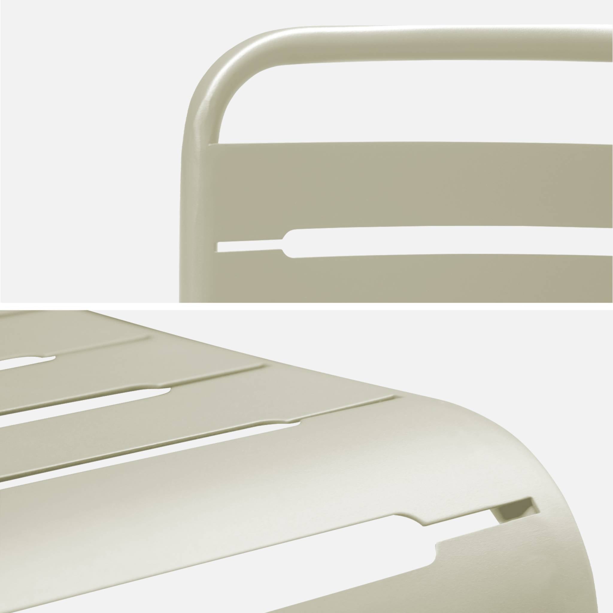 Set di 2 sedie da giardino in acciaio, Beige - 8