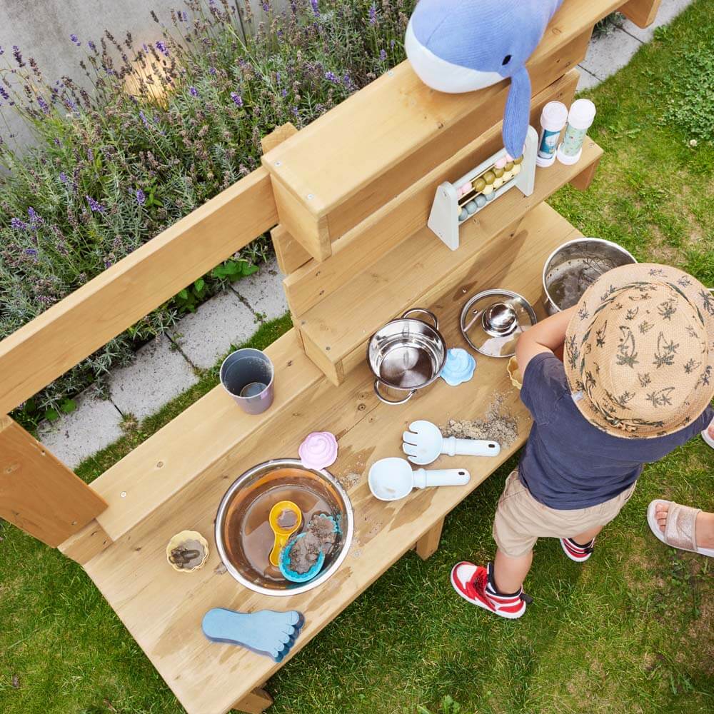 HOME DELUXE - Cuisine boueuse MANDU - Dimensions : 103 x 35 x 110 cm - en bois de sapin, accessoires complets inclus I Cuisine de jeu Jouets - 2
