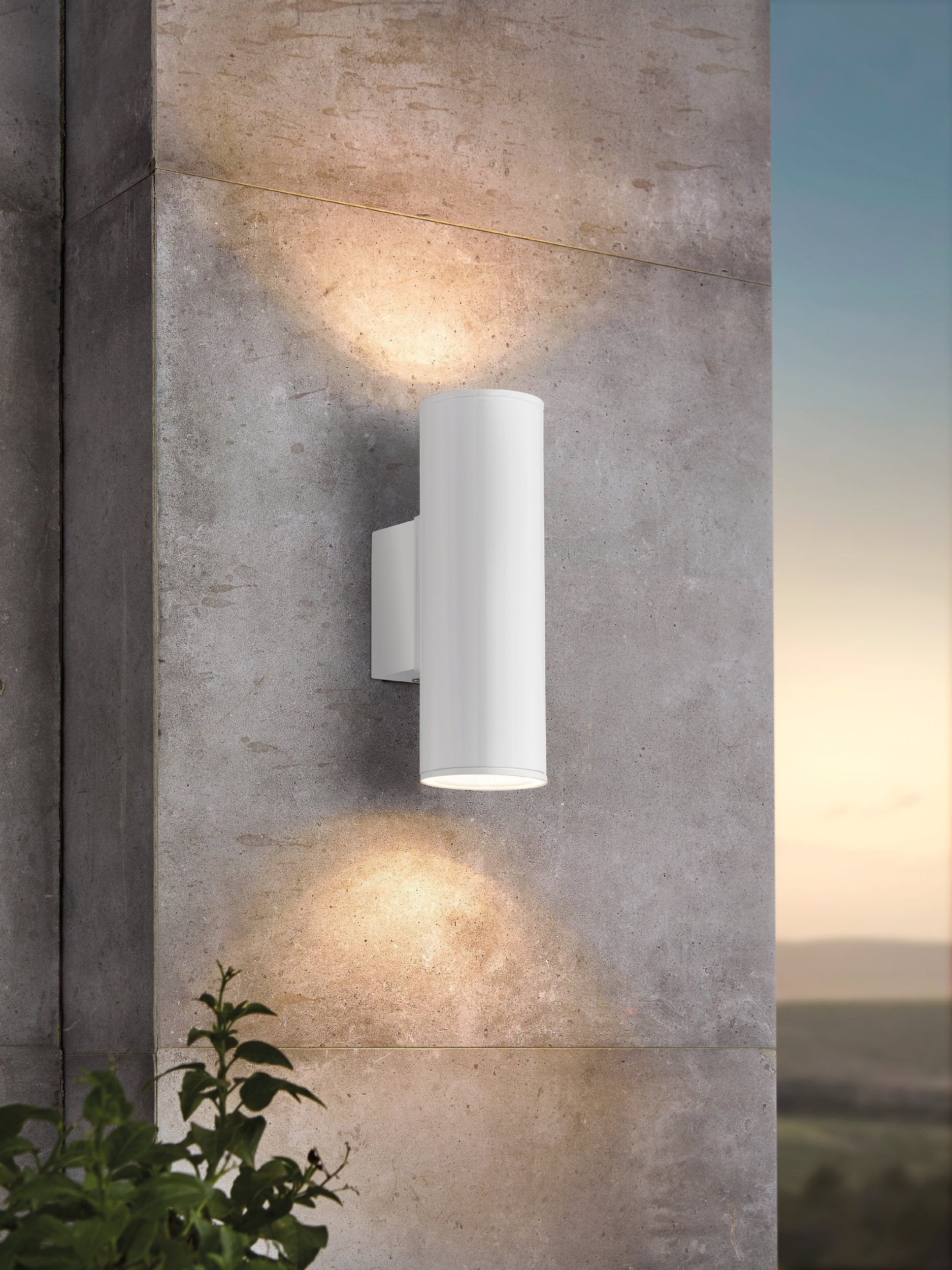 Applique Esterno Moderna Riga Metallo Bianco 2 Luce Gu10 - 4