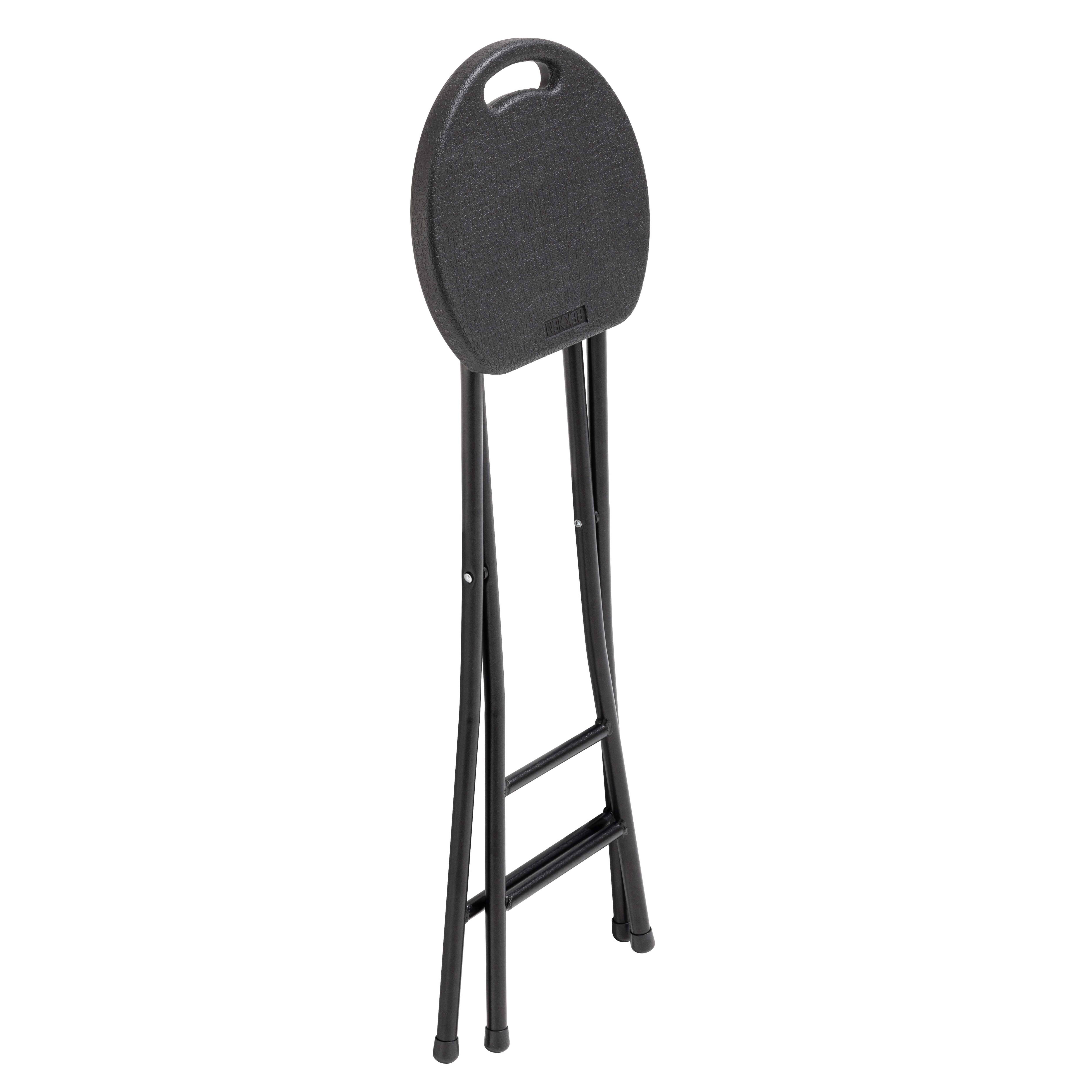 Lot de 10 tabourets hauts pliants noirs - 2