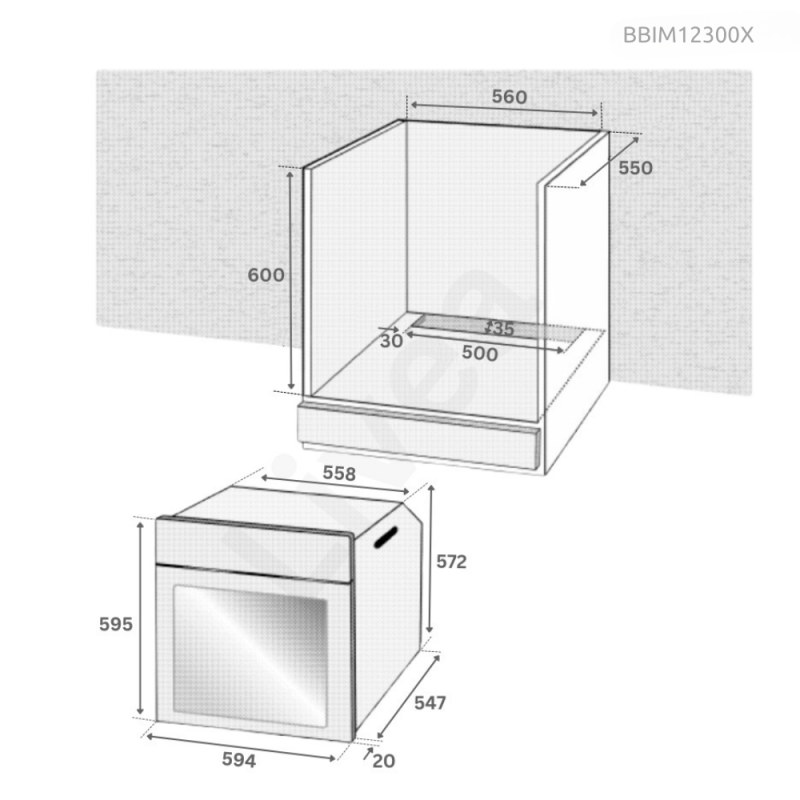 Beyond Four encastrable 72L, 8 fonctions cuisson, Aeroperfect 3D, nettoyage vapeur SteamShine, sécurité enfant (BBIM12300X) - 4