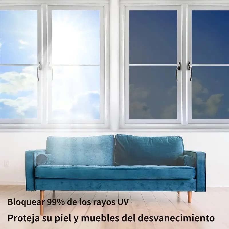 2 rolos Adesivo espelho janela preto, filme refletivo, proteção solar, adesivo privacidade estático, fácil instalação casa e sala - 7