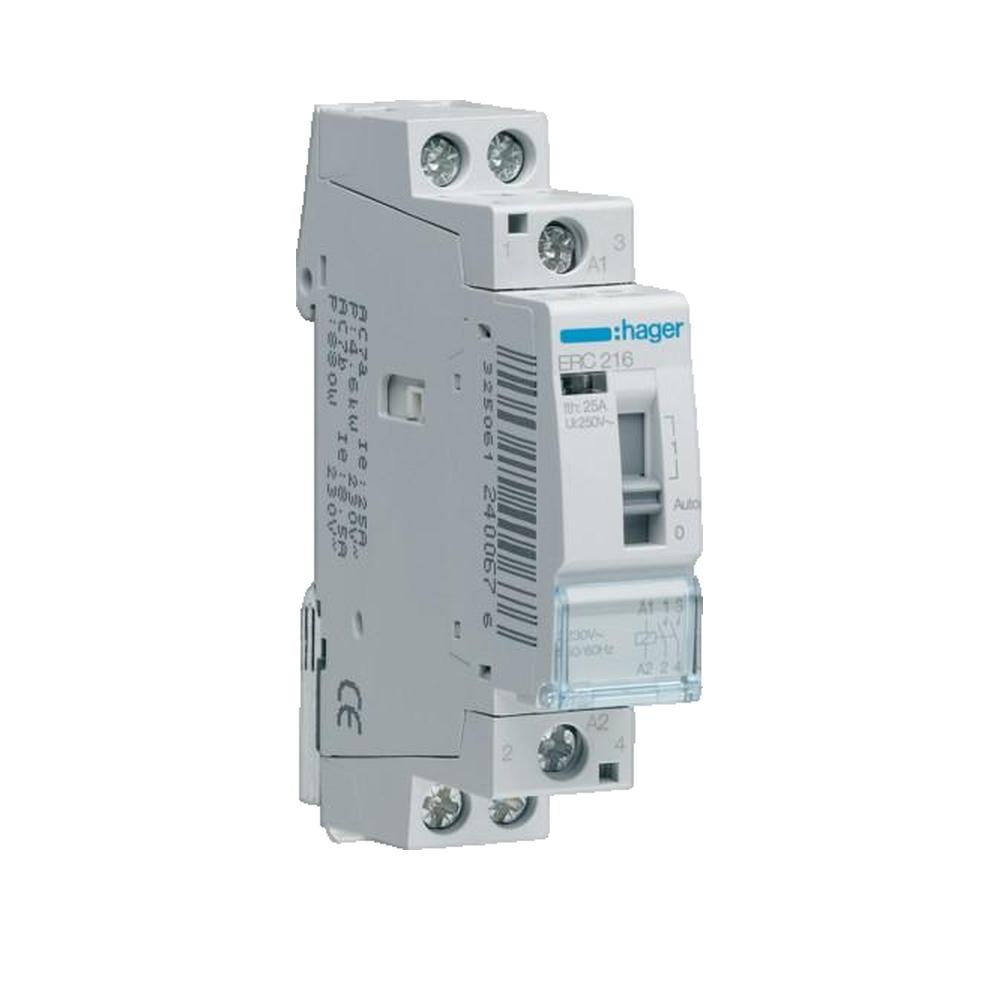 Przekaźnik sterujący Hager ERC216 16 A 50/60 Hz szary
