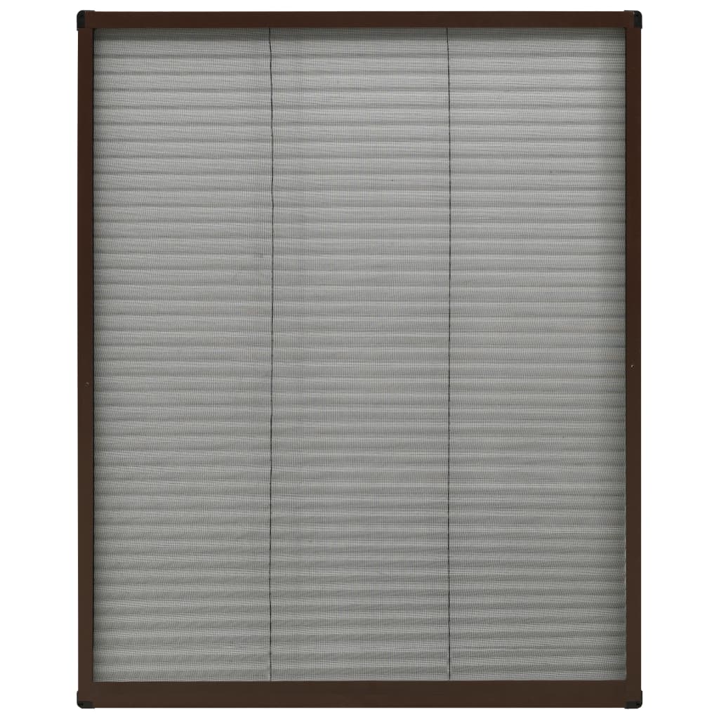 Zanzariera Plissettata In Alluminio Marrone 60x80 Cm – Rete In Vetroresina, Per Finestre E Porte, Leggera E Facile Da Installare
