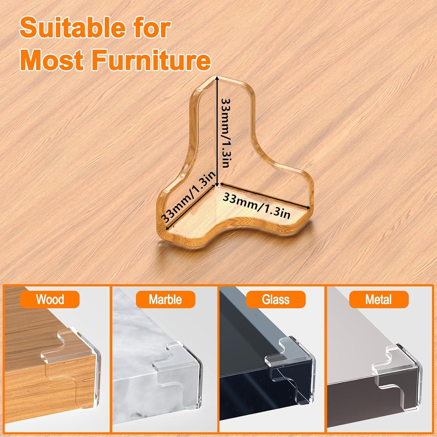 12PCS Coin de Table Protection Bebe, Protection Coin de Table Transparent,Protecteur d'angle de Meuble avec Une Forte adhérence - 5