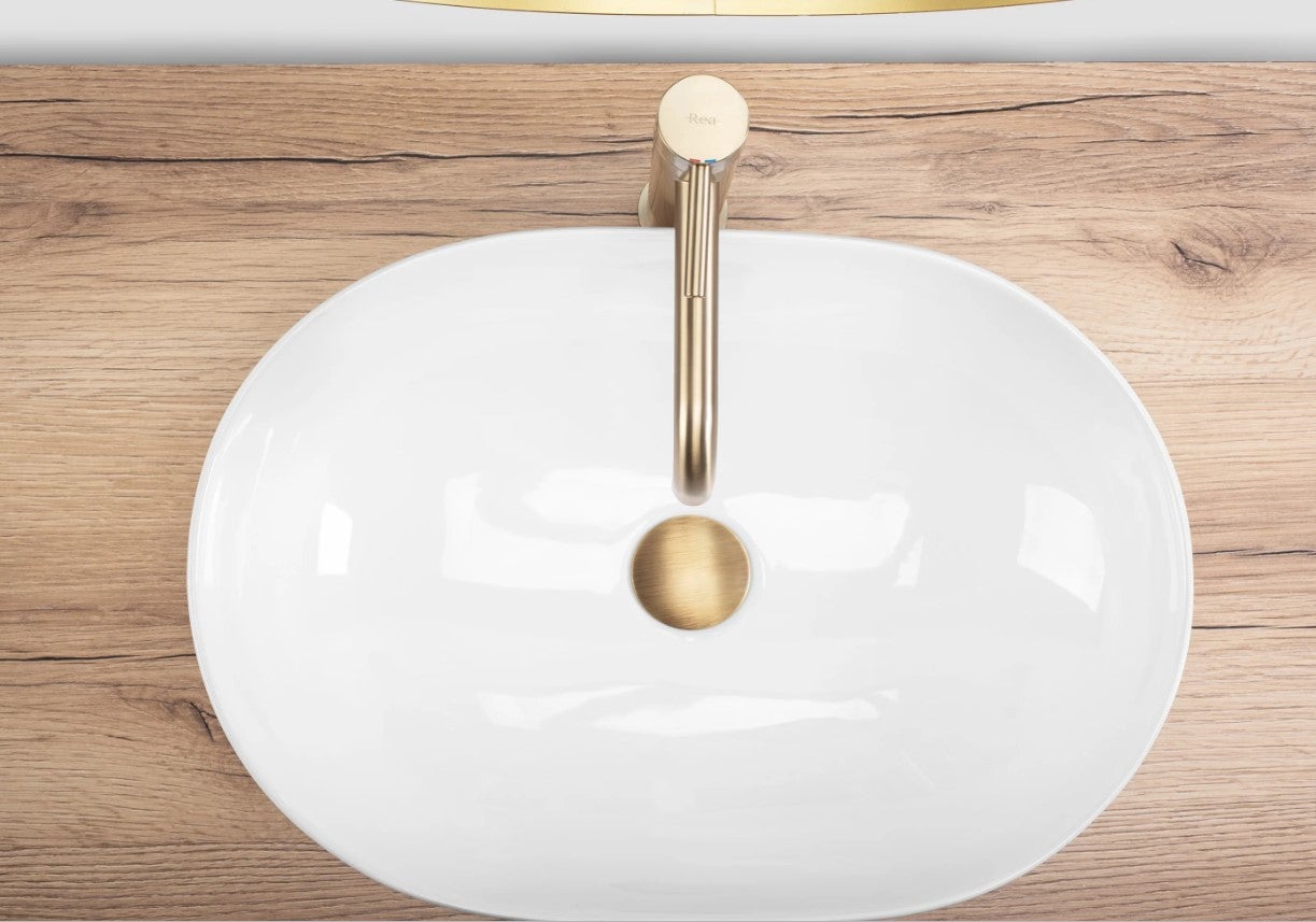 Umywalka Nablatowa Rea Lisa Biały 49 X 35 - 4