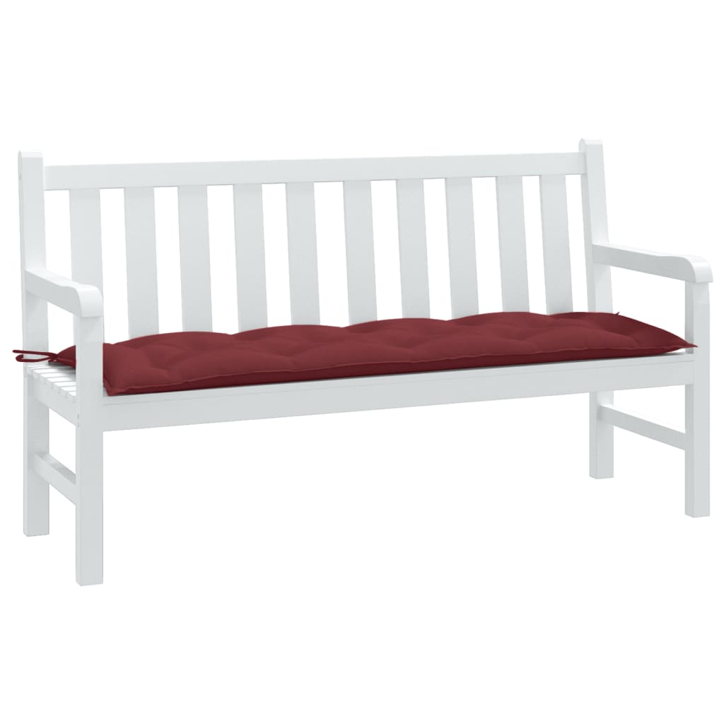 Cuscino rettangolare per panca da giardino, impermeabile, di ricambio, per interni ed esterni, per panca o divano, colore bordeaux, 150 x 50 x 8 cm