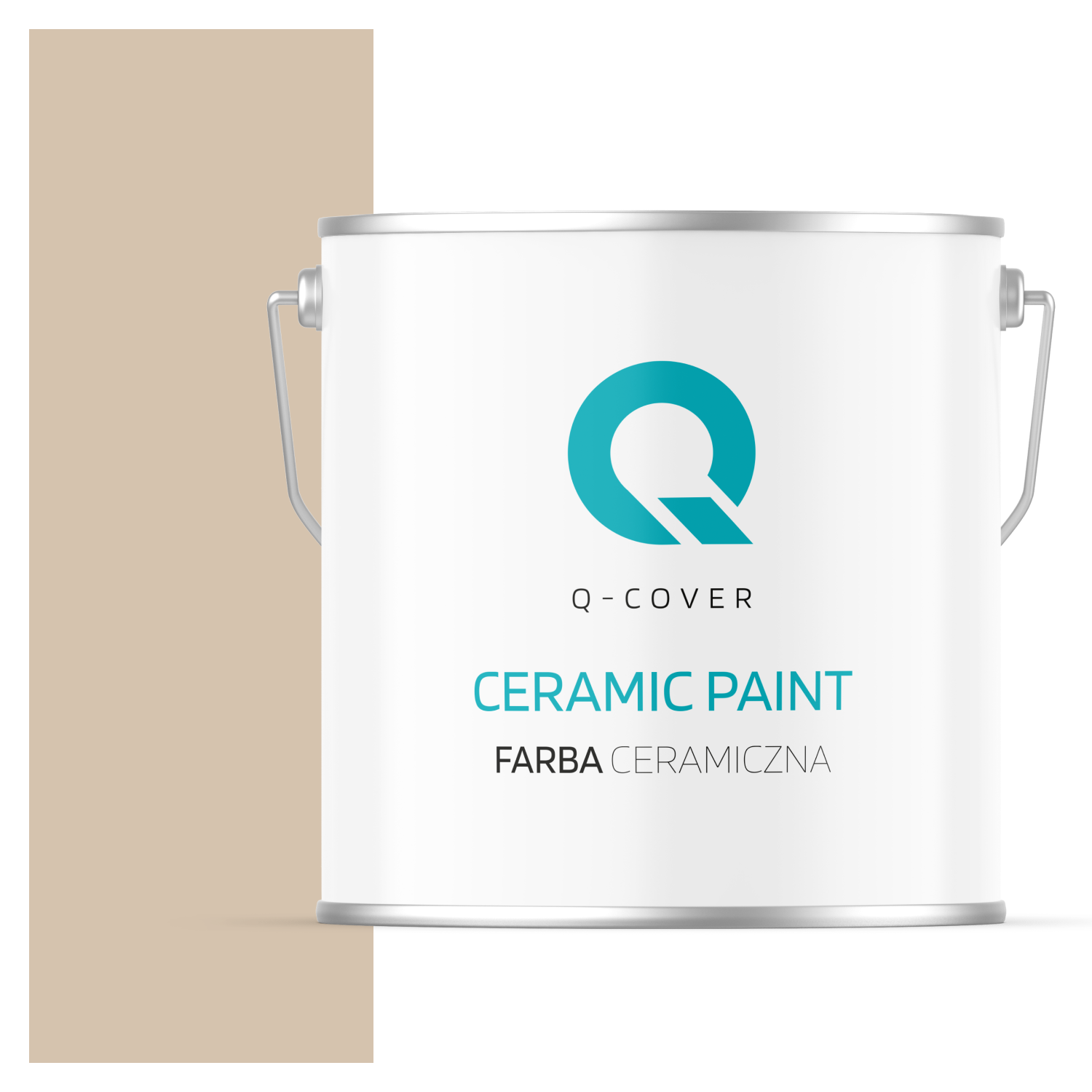 Farba Ceramiczna Do Ścian i Sufitów Q-Cover Beżowy H4155 Głęboki Mat 5L