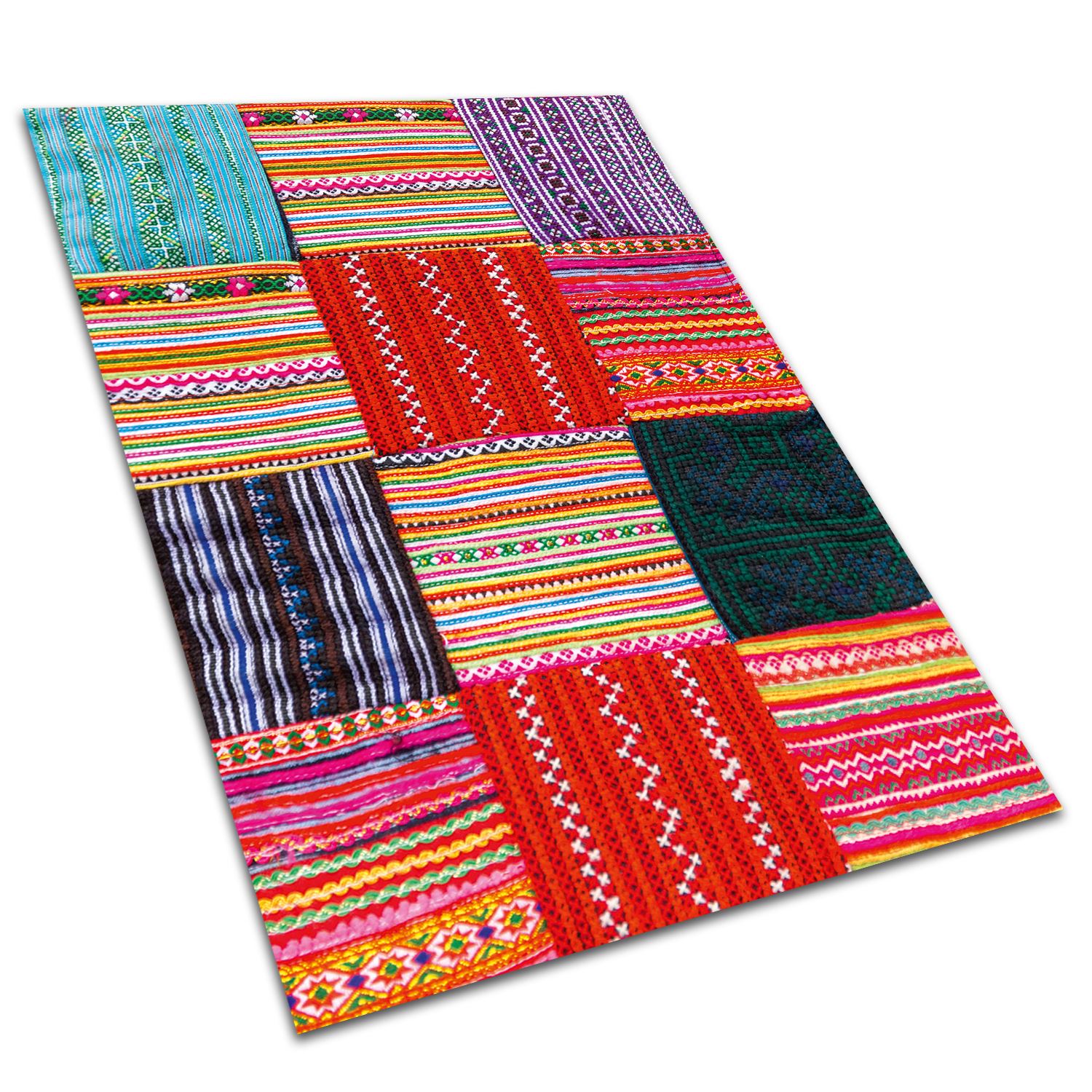 Dywan winylowy turecki patchwork ozdobna mata winylowa do przedpokoju elegancka 90x60 cm – Tulup