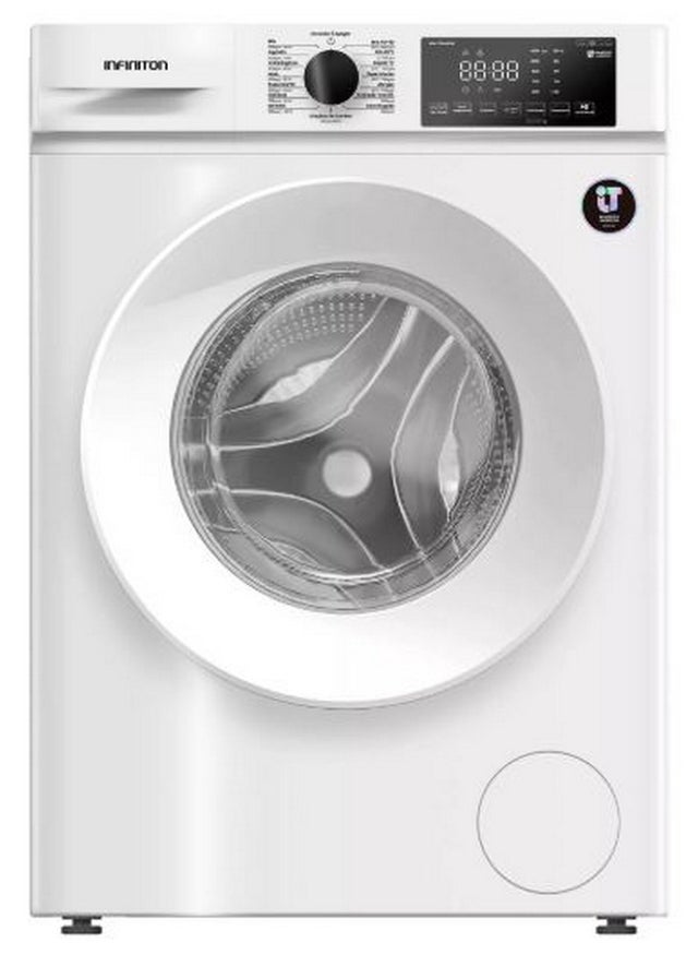 Lavadora Infiniton Wmf94awm Blanca 9kg 1400rpm Clase A 15 Programas Display Motor Inverter Vapor