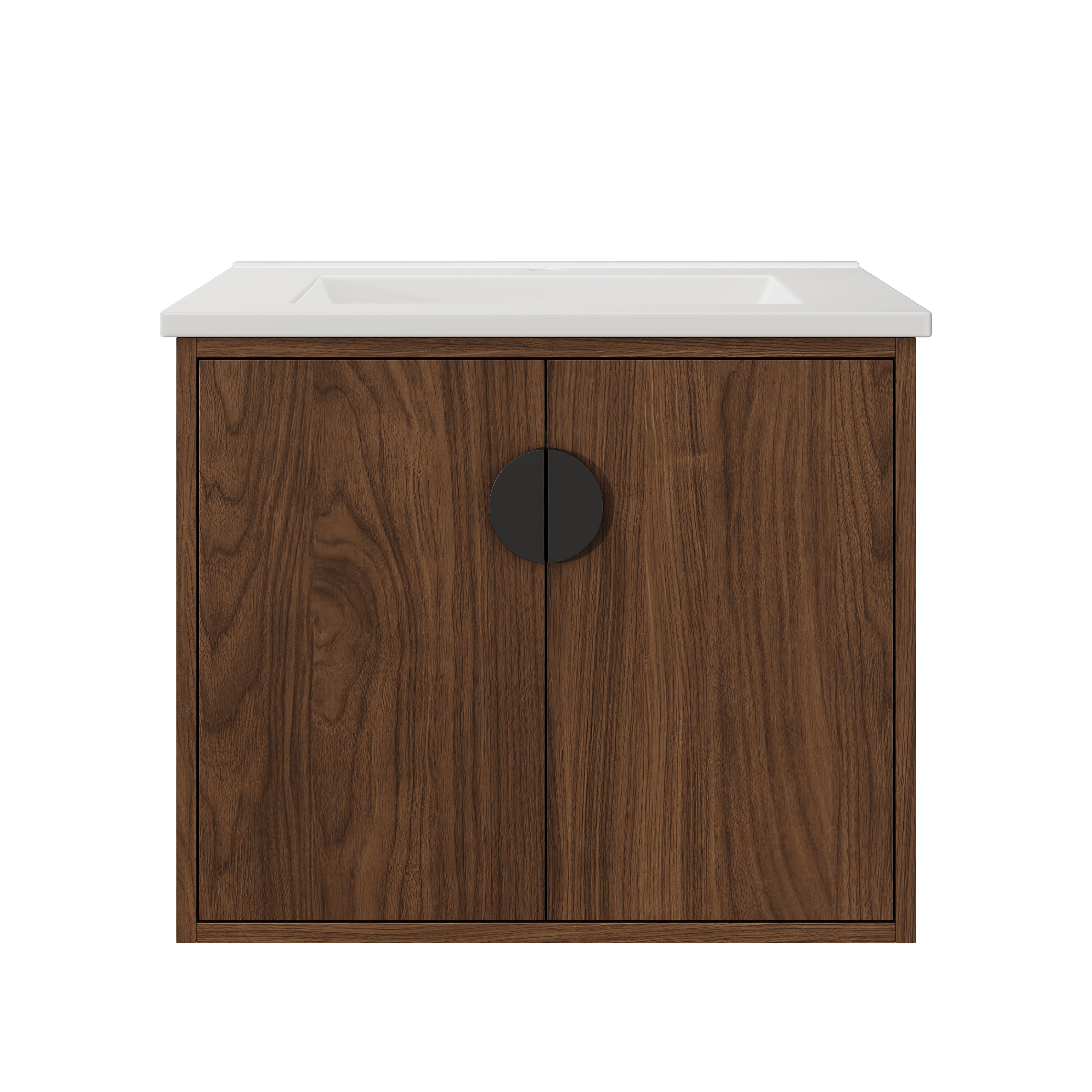 61 cm Meuble sous vasque avec vasque à encastrer - Ensemble de meubles de salle de bain 2 pièces avec vasque et meuble sous-vasque HOROW - 3