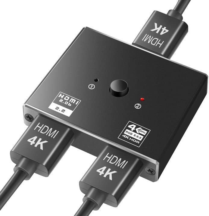 Przełącznik HDMI 2.0 2 wejścia 1 wyjście Rozdzielacz 4K HDMI 1 wejście 2 wyjścia