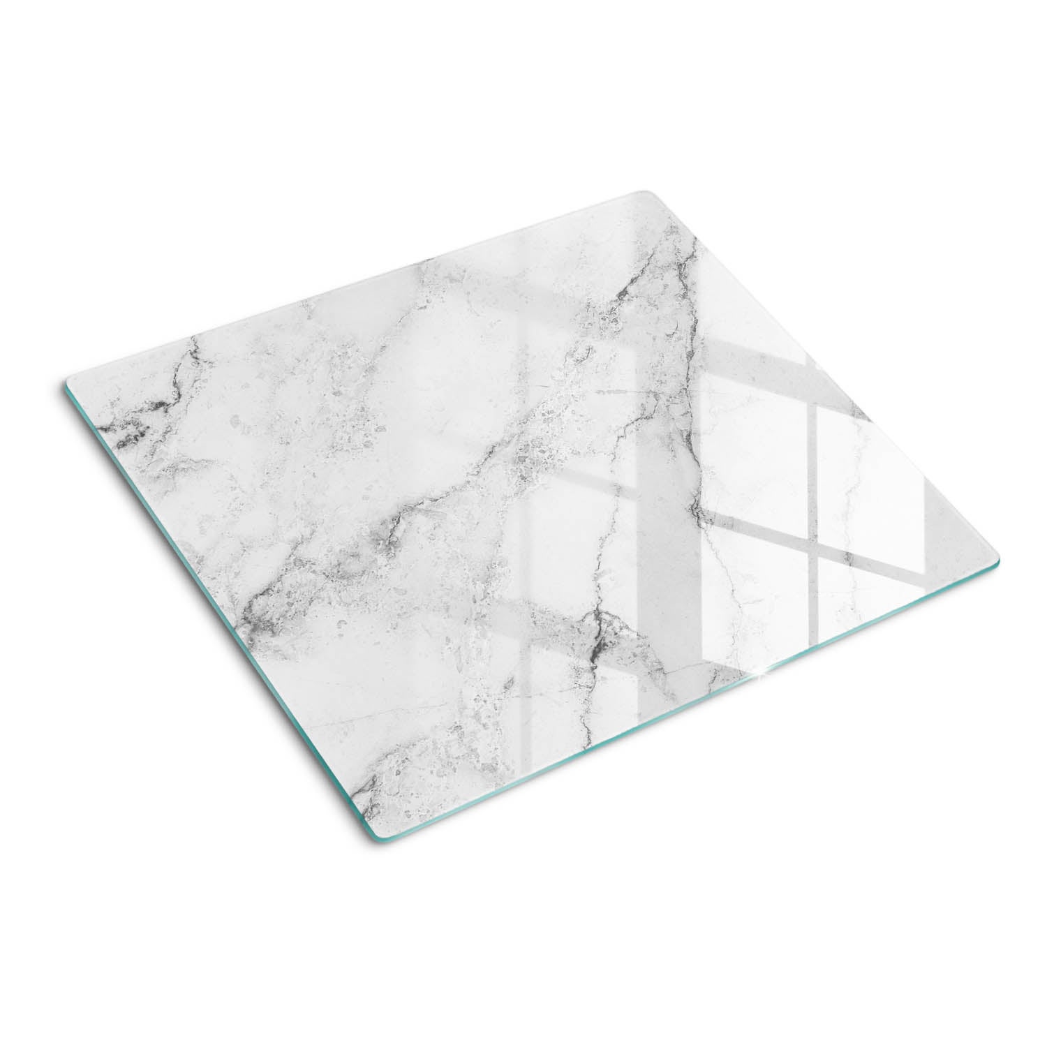 Planche à découper en verre Tulup Forme rectangulaire - 60x52 cm - Marbre rose | Leroy Merlin