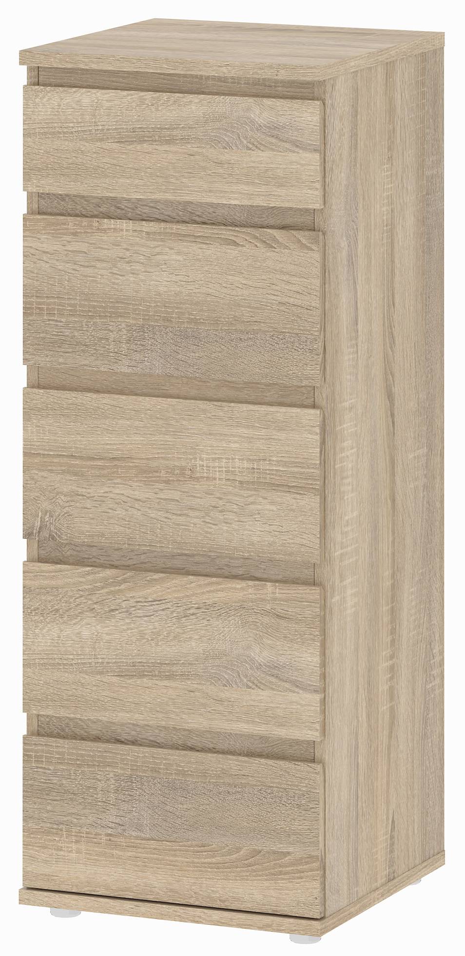 Cassettone Settimino A 5 Cassetti Colore Rovere 40x40x107 H Cm - 4