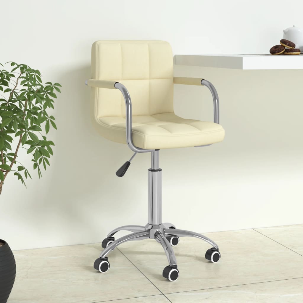 Vidaxl  Silla De Oficina Giratoria De Tela Color Crema , Leroy Merlin
