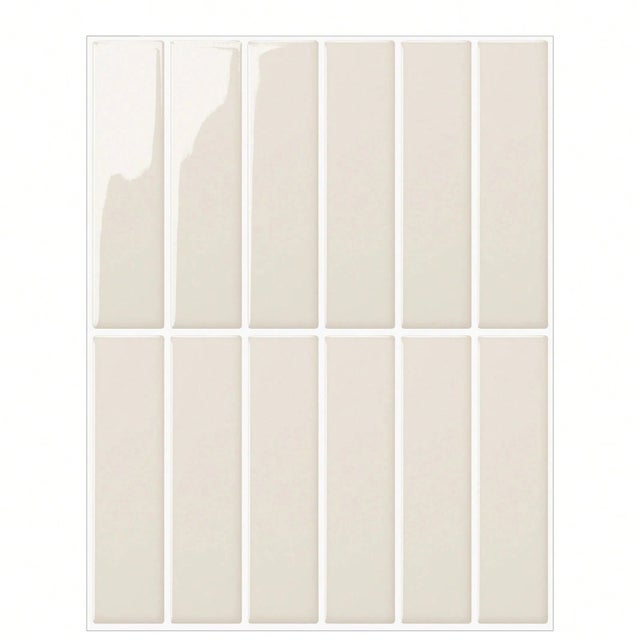 12 bandes adhésives imperméables et résistantes à l'huile pour carreaux de céramique Autocollants rétro pour sols et murs SCQ2010-5（23x29cm）